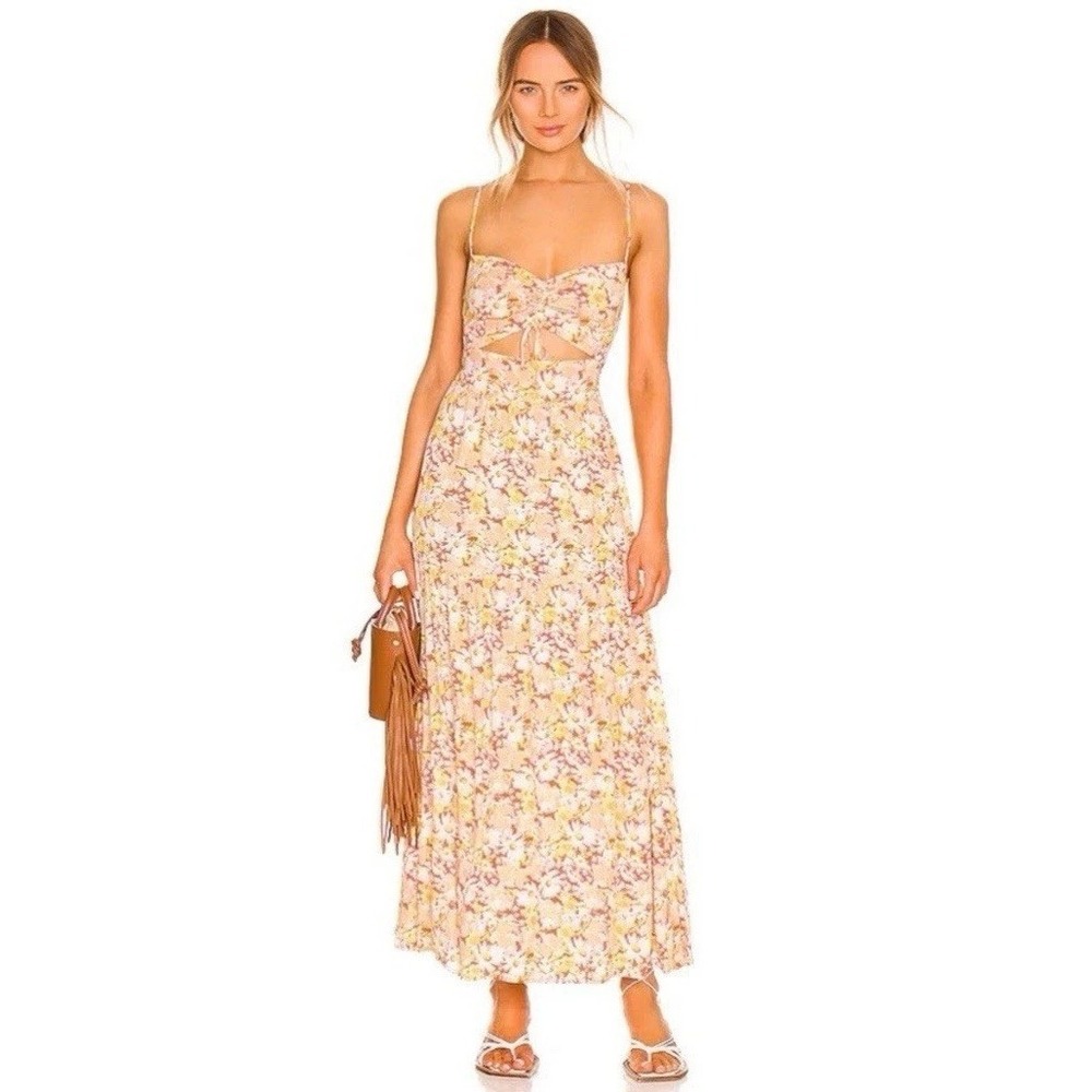 L*SPACE‎ Revolve Zuri Maxi Dress in What In Carnation Cutout Size S